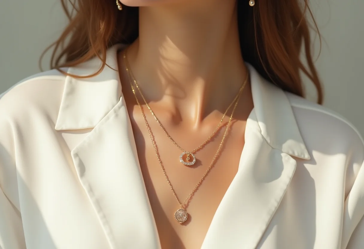 Acessórios minimalistas de ouro valorizando um look elegante em 2024