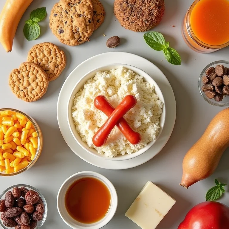 Alimentos proibidos ou limitados na dieta hiperproteica.