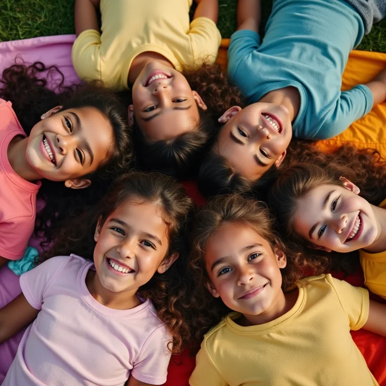 Crianças se divertindo com roleta silábica no parque.