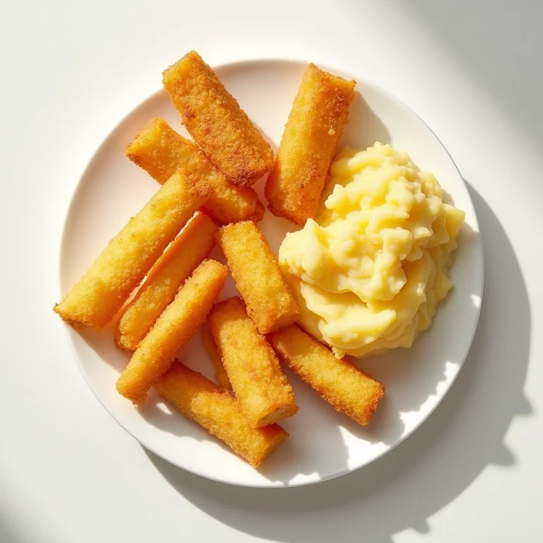Diferentes preparações de yuca em um prato branco