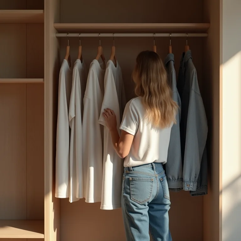 Escolhendo a base perfeita para looks básicos: camisetas, calças e vestidos.