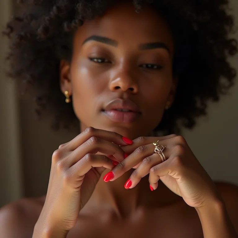 Esmalte vermelho fechado e elegante