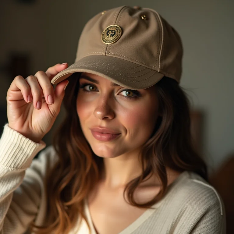 Especialista personalizando boné aba curva feminino com um detalhe único.