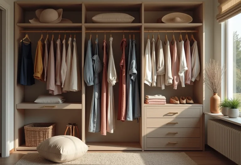 Guia definitivo e prático sobre como combinar roupas femininas em um closet organizado.