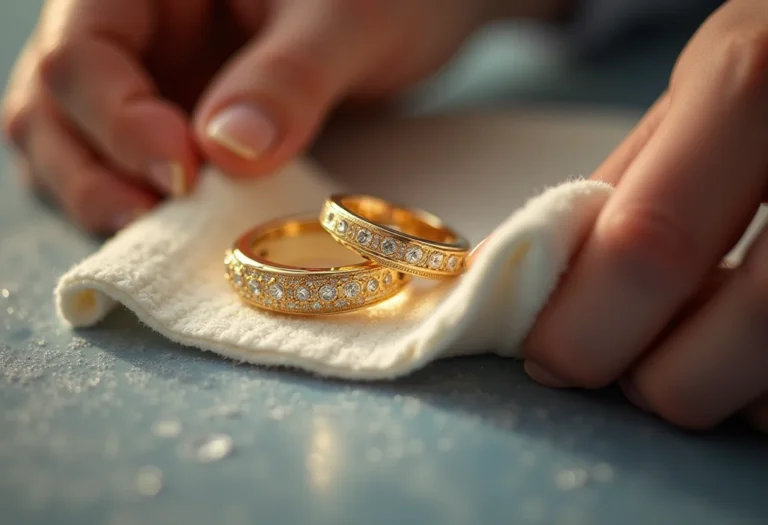 Limpeza delicada de acessórios folheados a ouro para manter o brilho