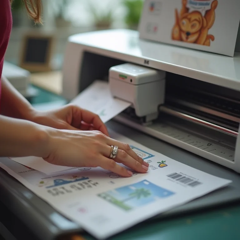 Mãos calibrando impressora para garantir impressão precisa de moldes