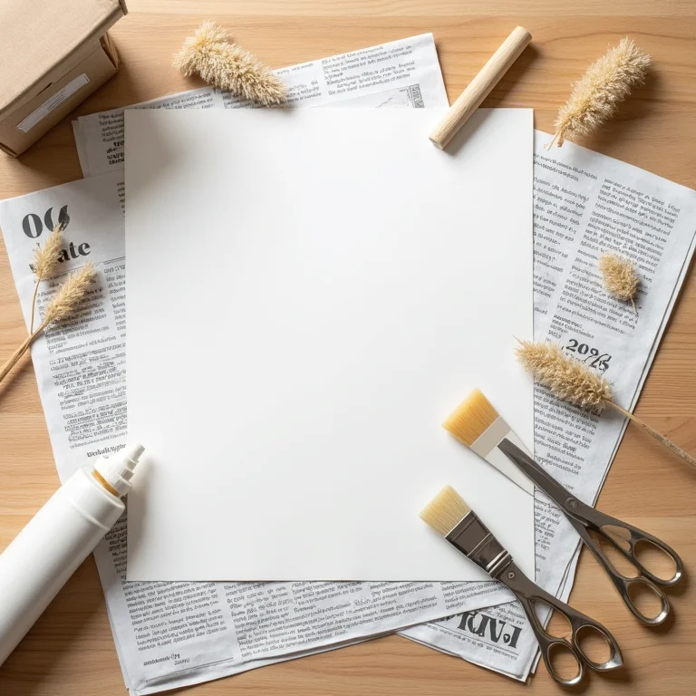 Materiais para criar papel de parede de jornal de forma sustentável