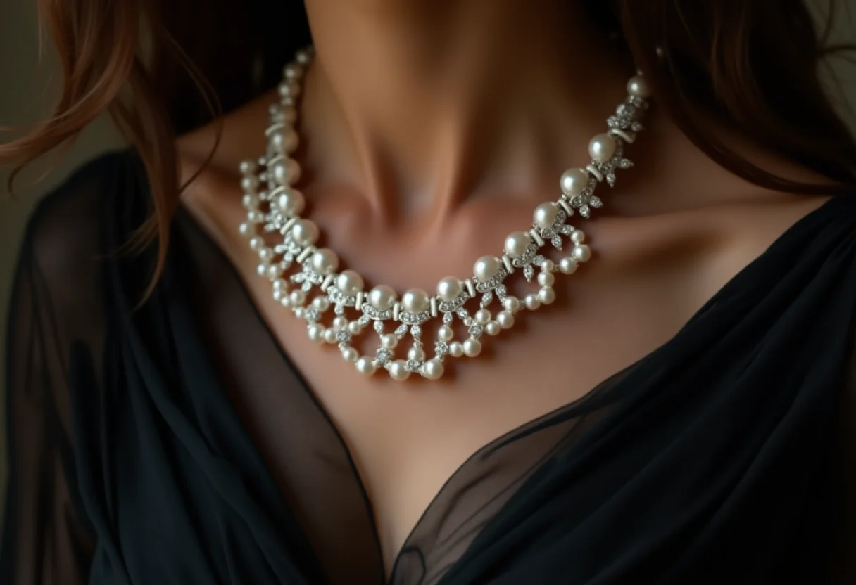 Melhor colar de pérolas para vestido de festa preto