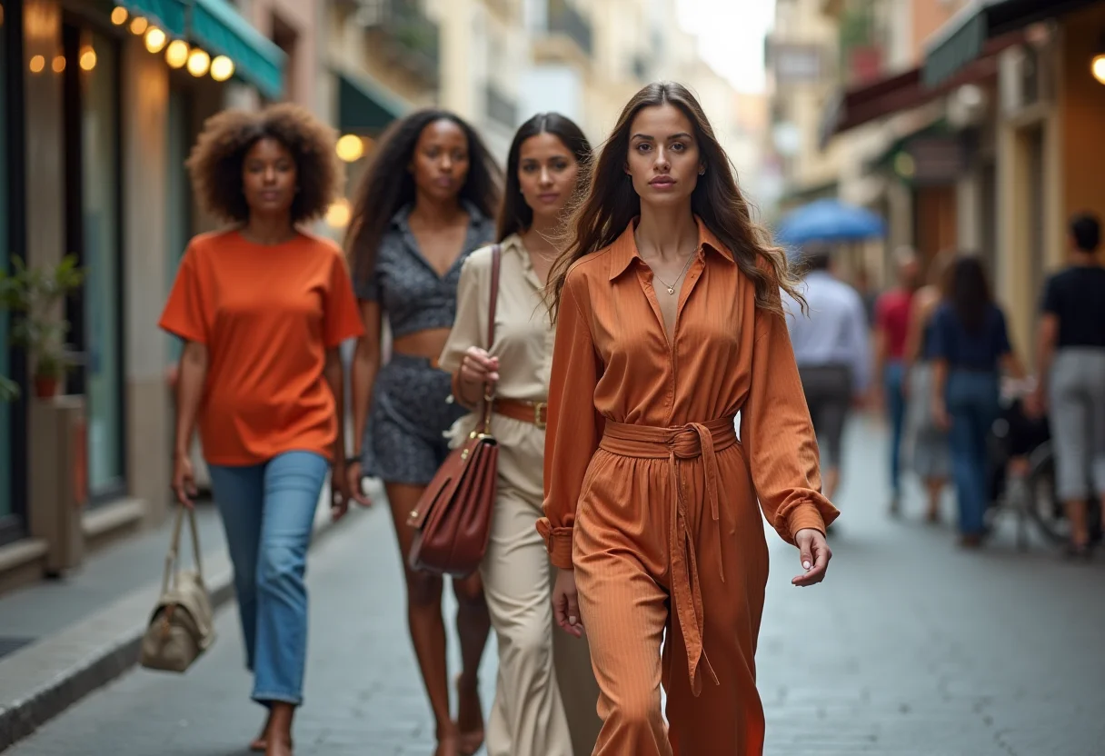 Moda feminina para o dia a dia em ambiente urbano