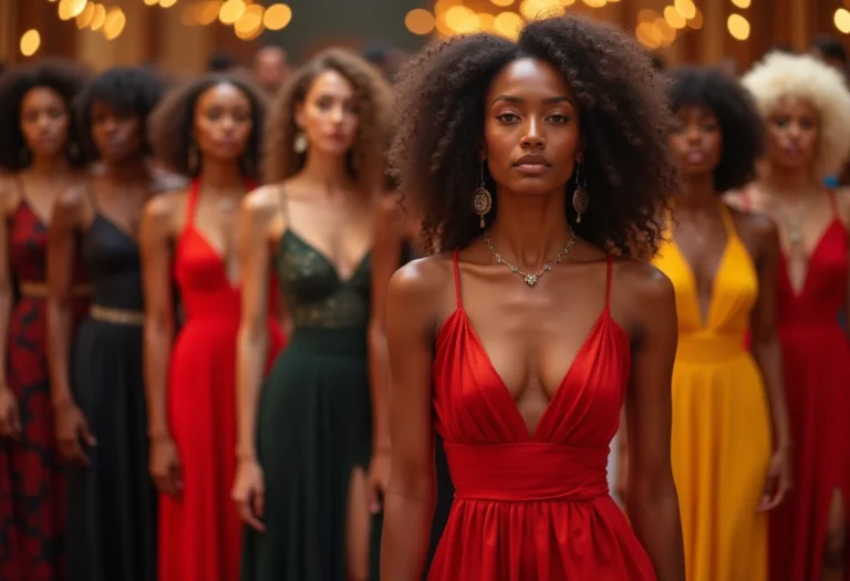 Mulheres elegantes vestindo moda feminina para festa