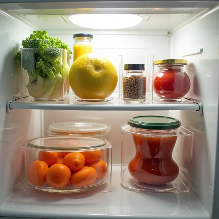 Organizadores de acrílico transparentes para geladeira