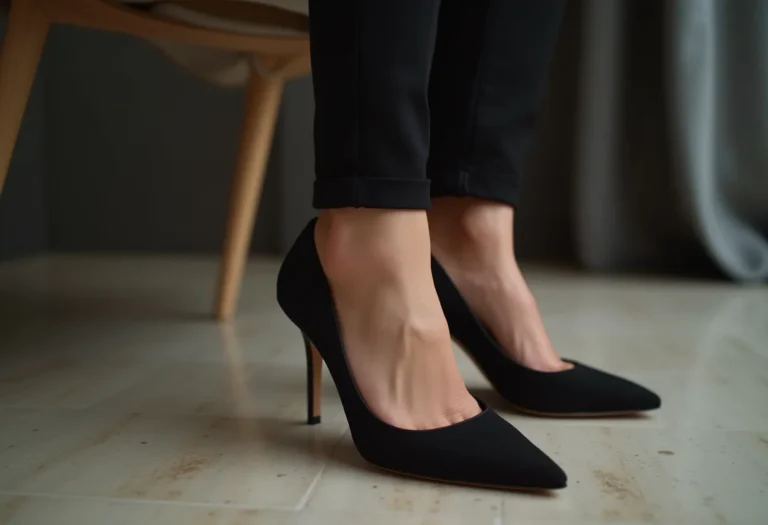 Sapatos femininos elegantes para usar com macacão corporativo