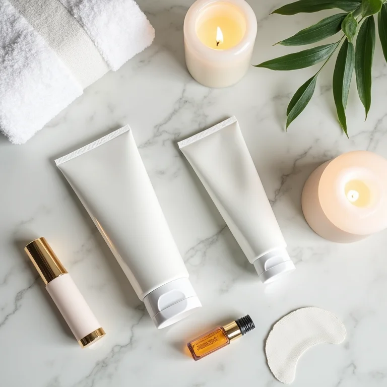 Spa noturno caseiro com produtos de skincare