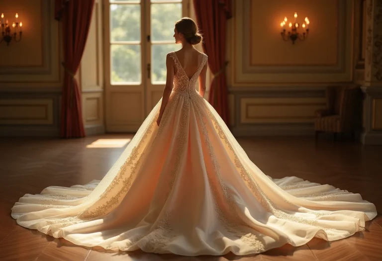 Vestido de festa elegante e atemporal feito de seda charmeuse brilhante