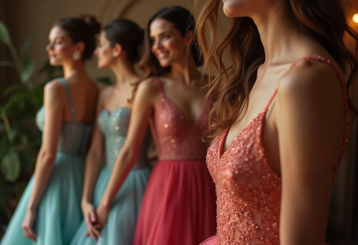 Vestidos de festa elegantes para mulheres